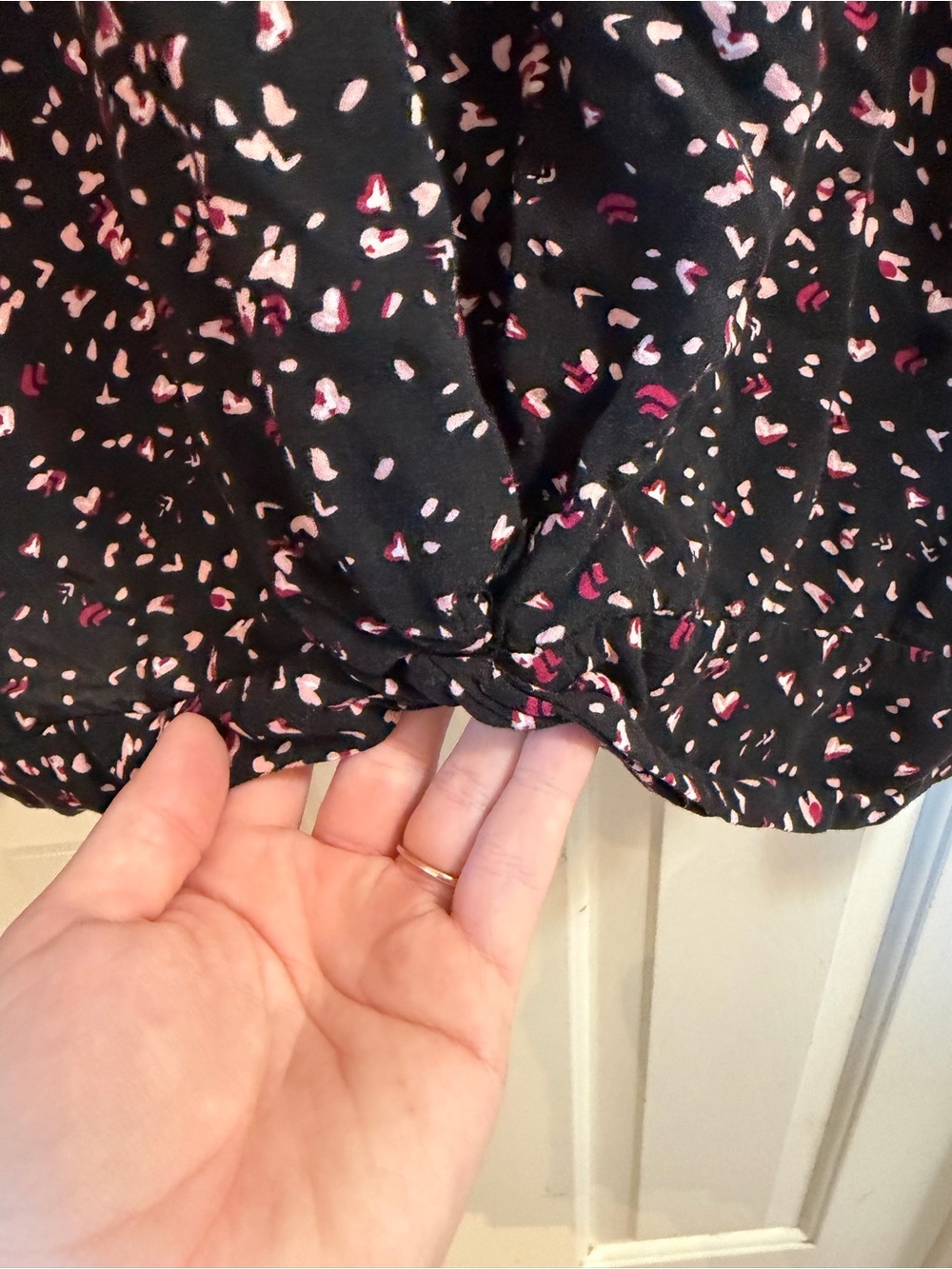 torrid Black Long Sleeve Top with Pink Confetti Print - Picture 5 of 5